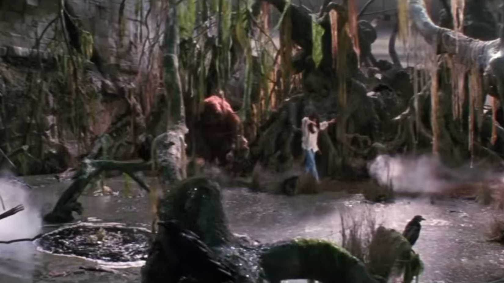 ludo sarah and hoggle traversing the bog of eternal stench in Labyrinth