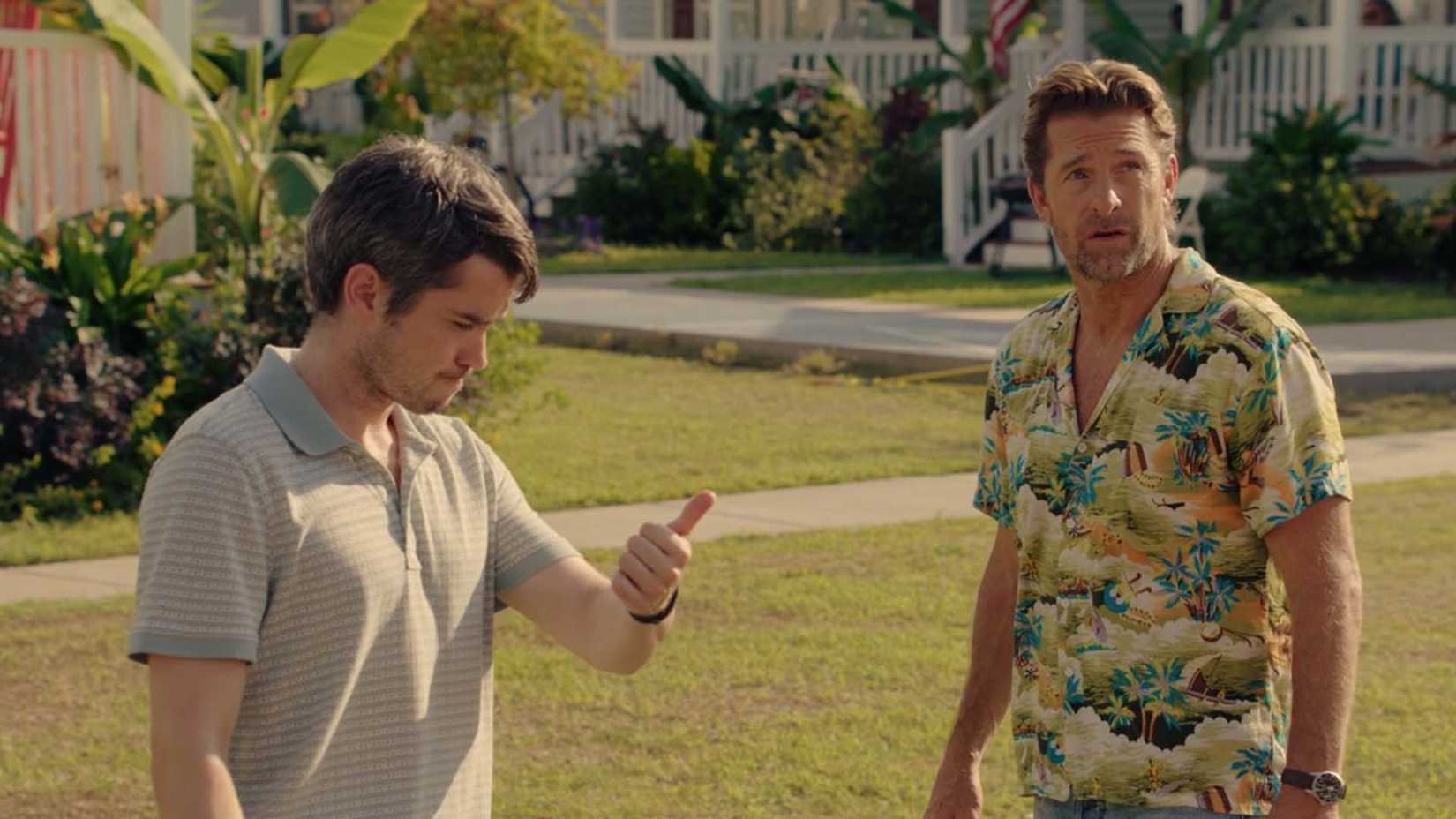 Luke Slattery as Sam and Scott Speedman as R.J. in R.J. Decker season 2, episode 5