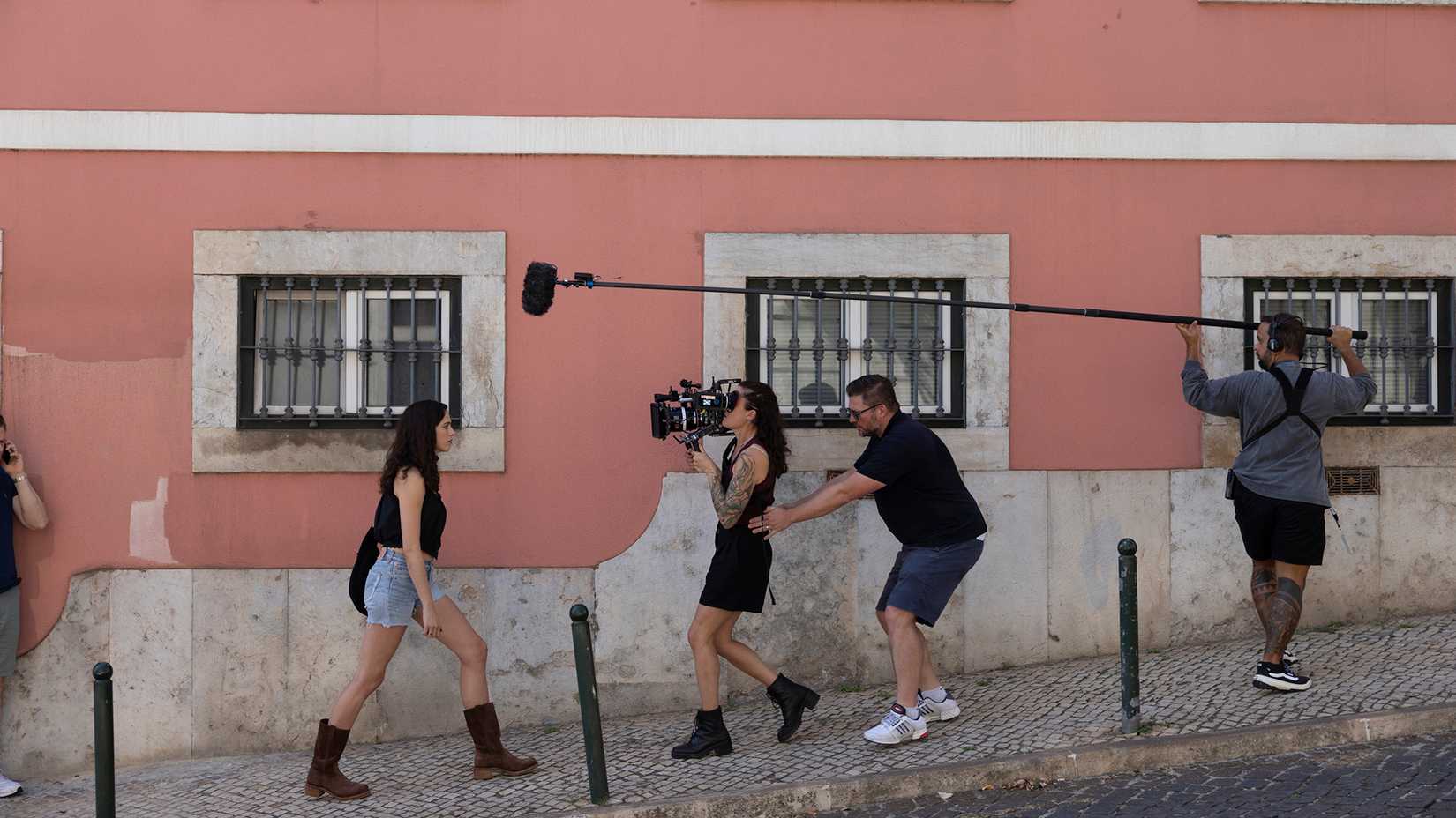 Margaret Qualley & Rachel Morrison on the set of Love of Your Life