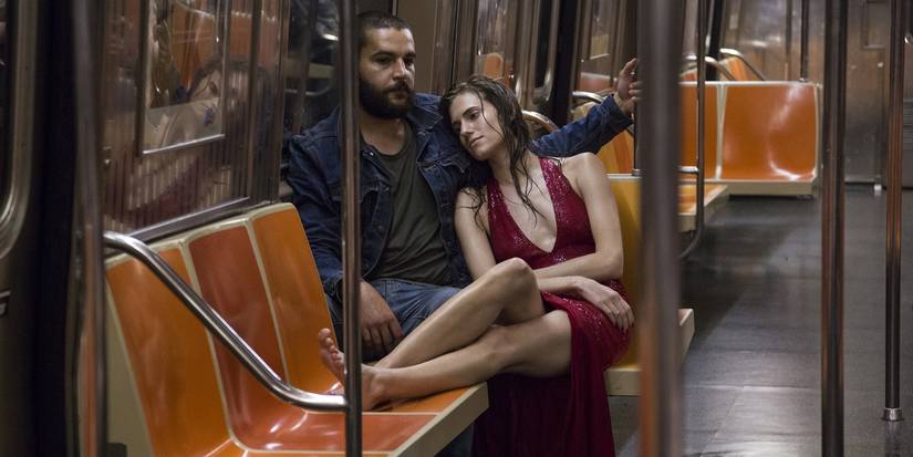Marnie and Charlie on the subway in Girls