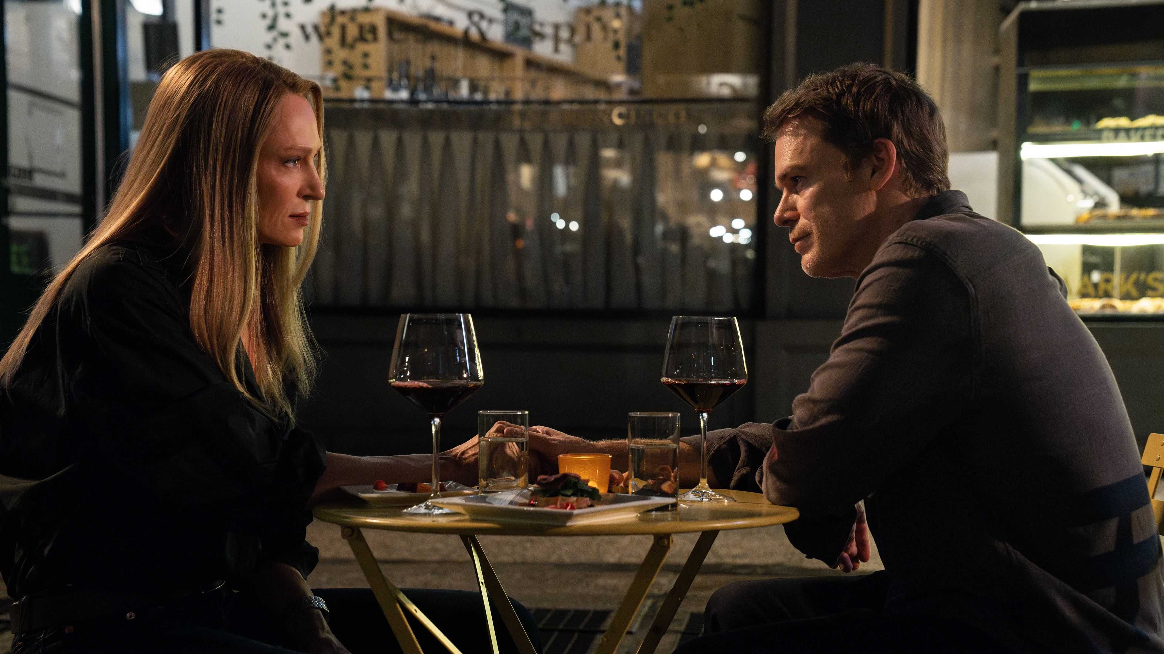 michael-c-hall-and-uma-thurman-in-dexter_-resurrection-season-2 Dexter: Resurrection Season 2 EP Teases Lumen's New Replacement After 16 Years