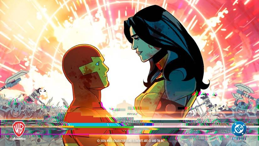Mister Miracle and Big Barda together in the DC Studios animated series