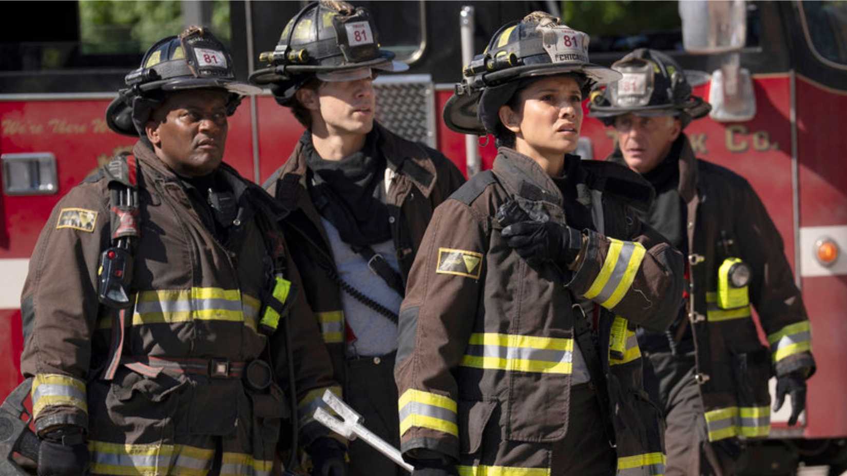 Ballard, Vasquez, Kidd, and Herrmann in Chicago Fire season 15