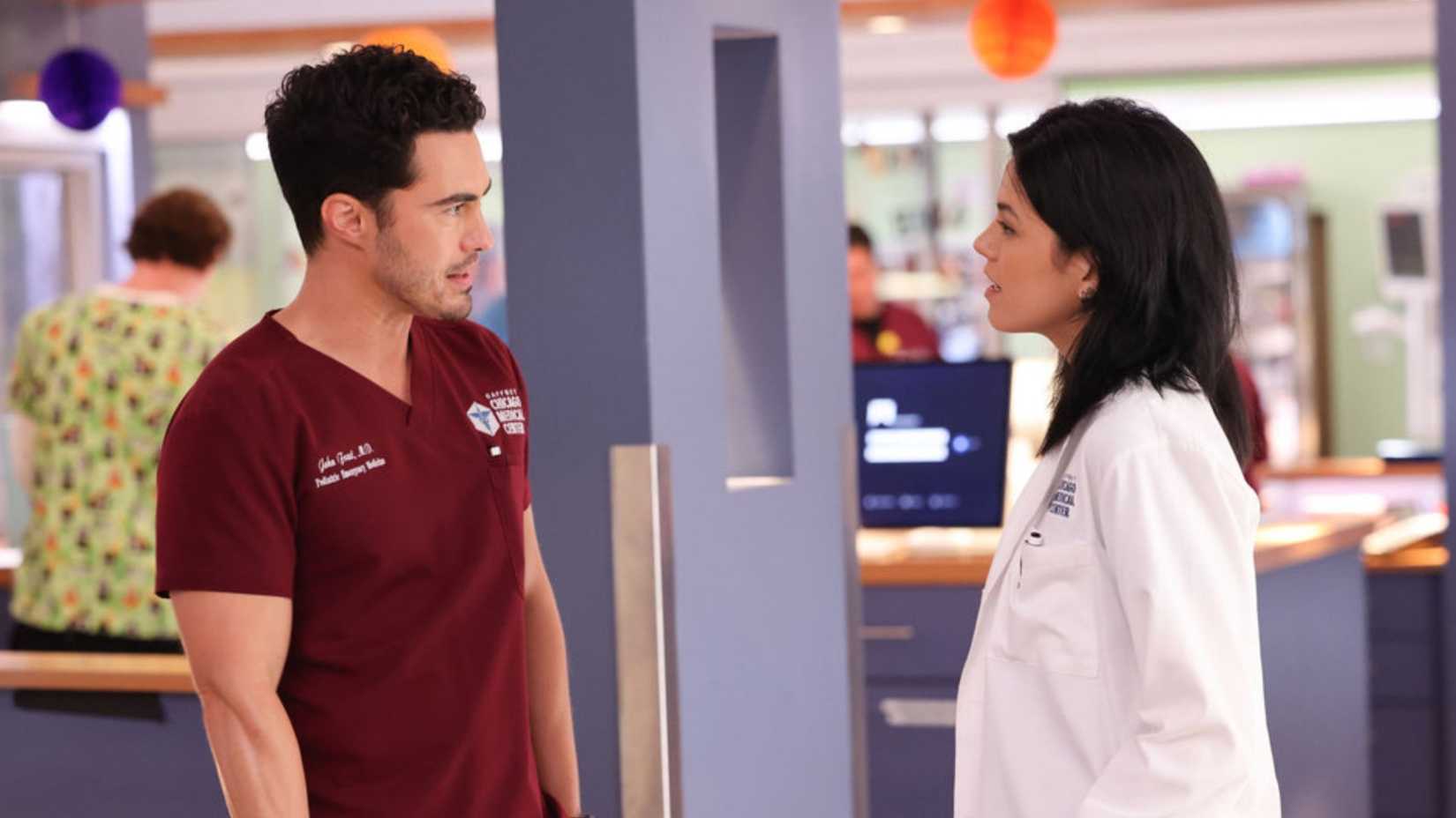Frost arguing with Wu in Chicago Med season 12, episode 4