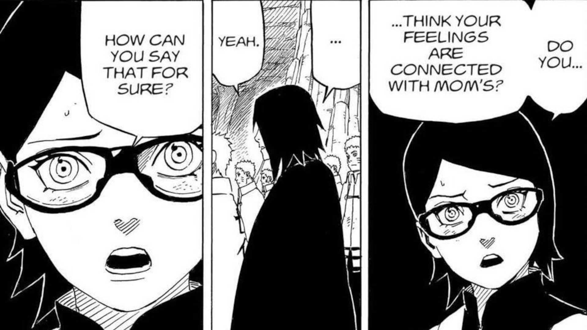 Naruto epilogue Sarada with Sasuke