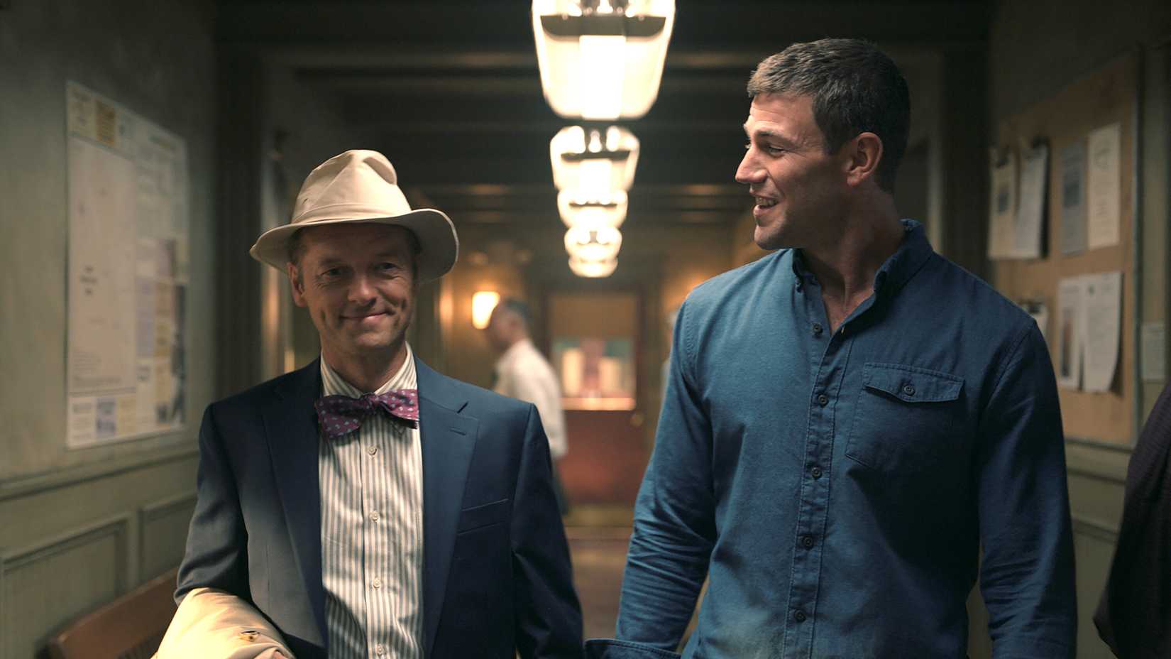 Still of Adam Campbell as Ducky and Austin Stowell as Leroy Jethro Gibbs in NCIS: Origins season 3 episode 3.