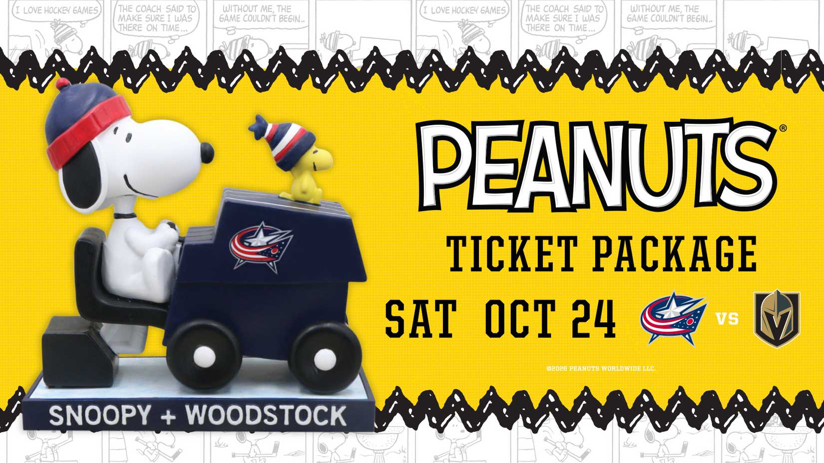 NHL Columbus Blue Jackets x Peanuts Bobblehead