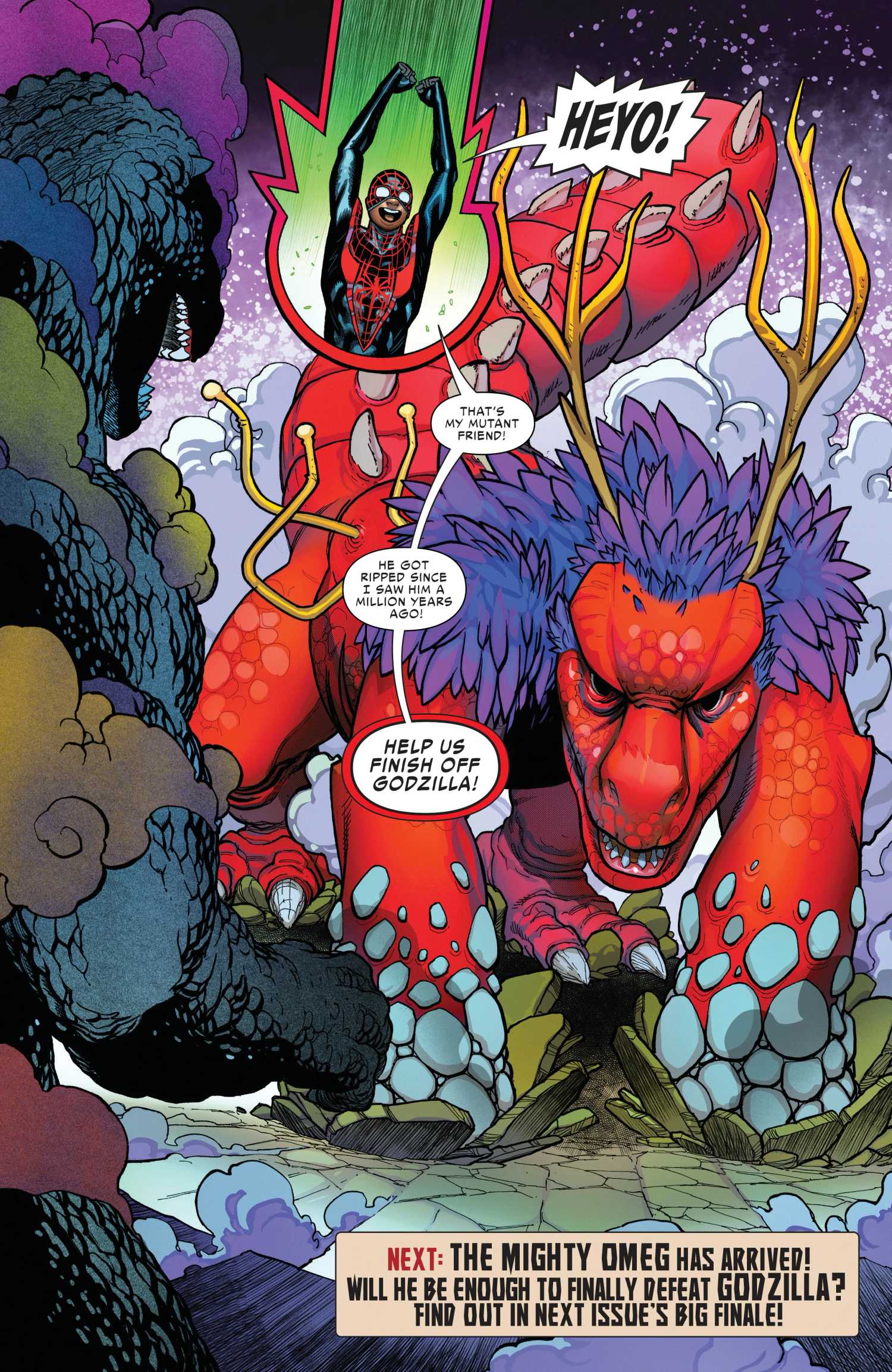 Omeg reveals his full form in Godzilla Destroys the Multiverse #4
