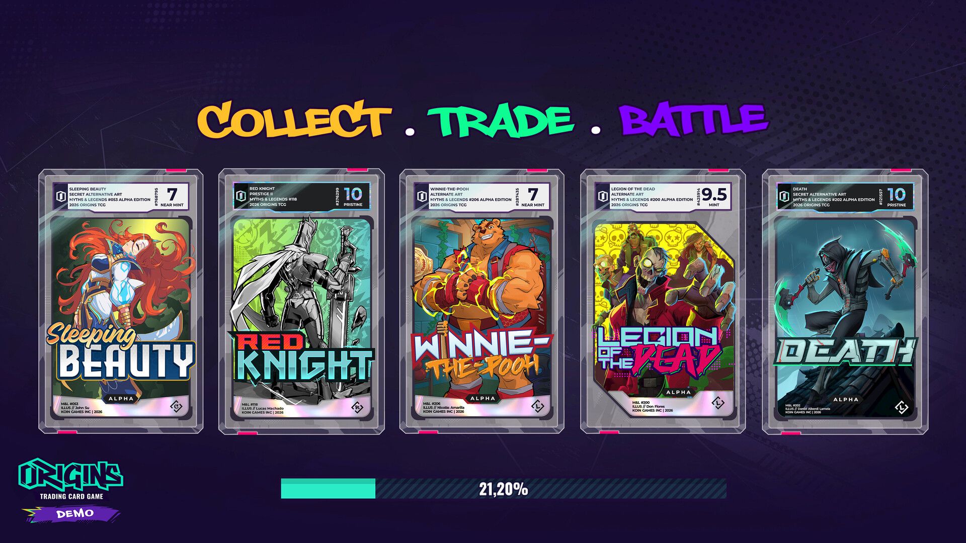Origins TCG game lineup