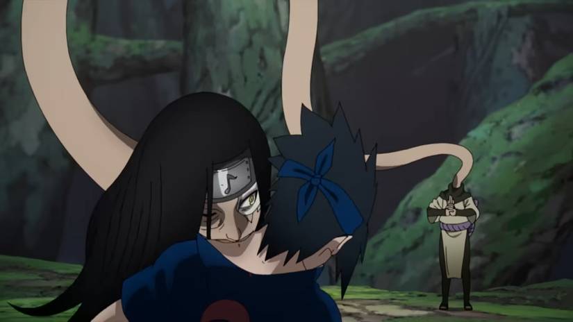Orochimaru Branding Sasuke With Curse Seal in Naruto