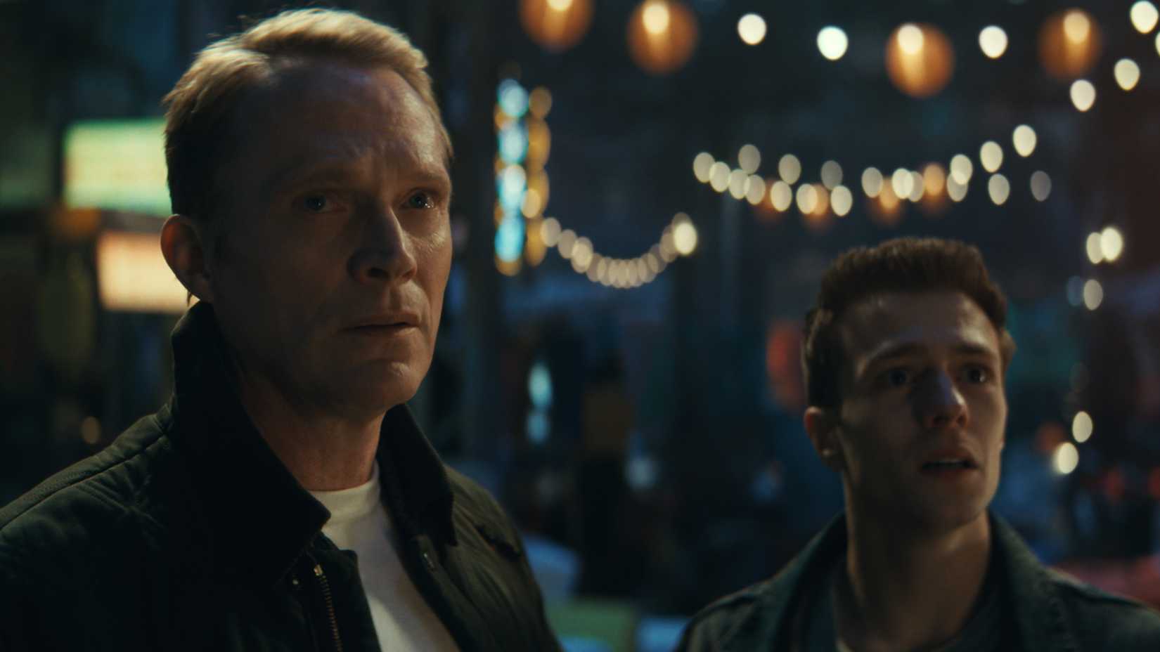 Paul Bettany and Ruaridh Mollica as Vision and Thomas Shephard_Tommy Maximoff in VisionQuest