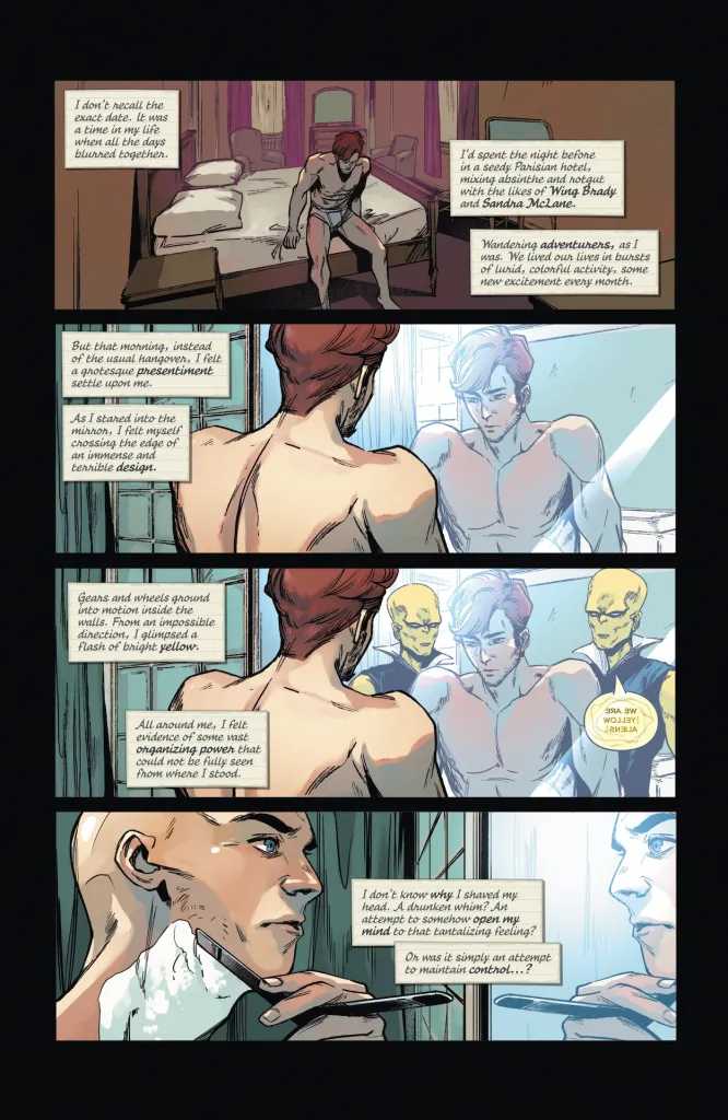 Paul Kirk shaves in Absolute Green Lantern #19