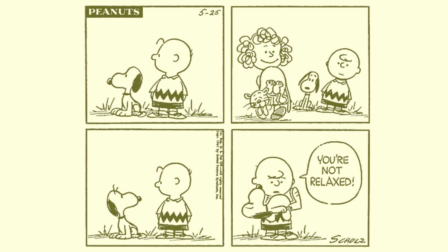 Peanuts Snoopy and Faron the Cat May 25 1961