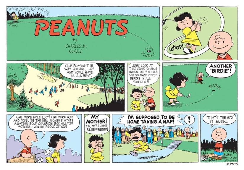 Peanuts with Charlie Brown Lucy and adults