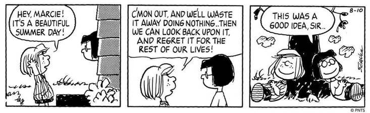 Peppermint Patty and Marcie waste a day together in Peanuts comic