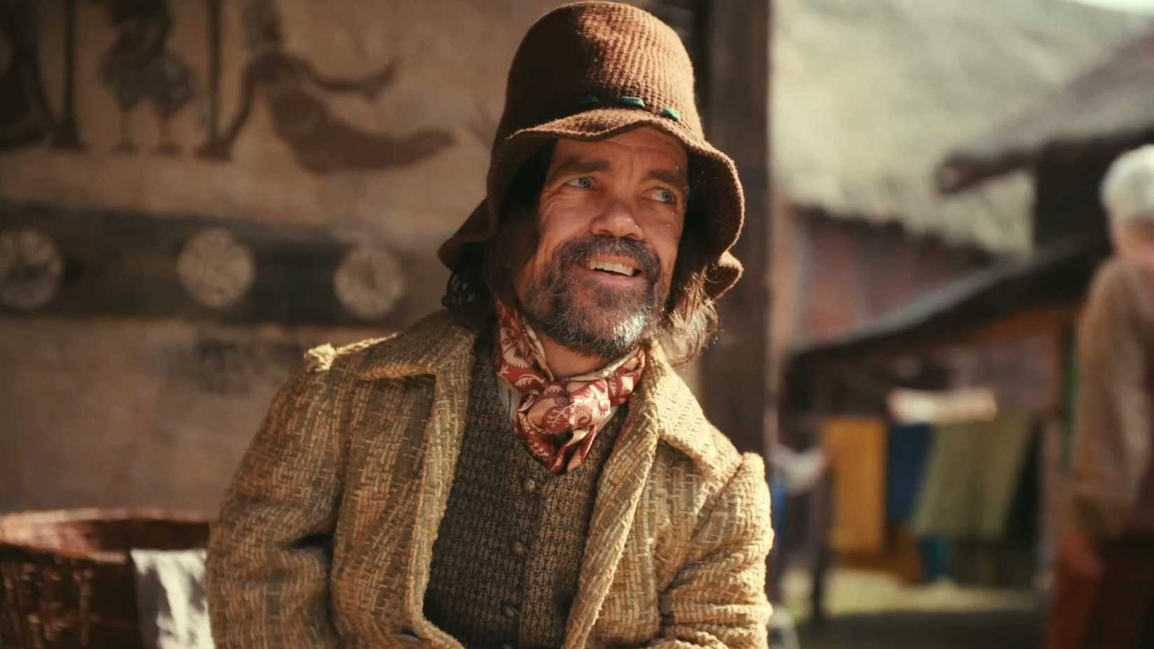 Peter Dinklage smiling in Wicker