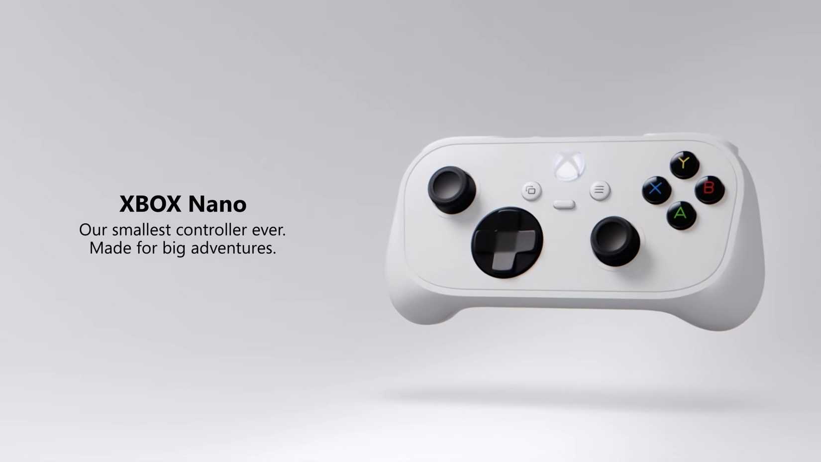 The XBOX Nano Controller floats over a white background.