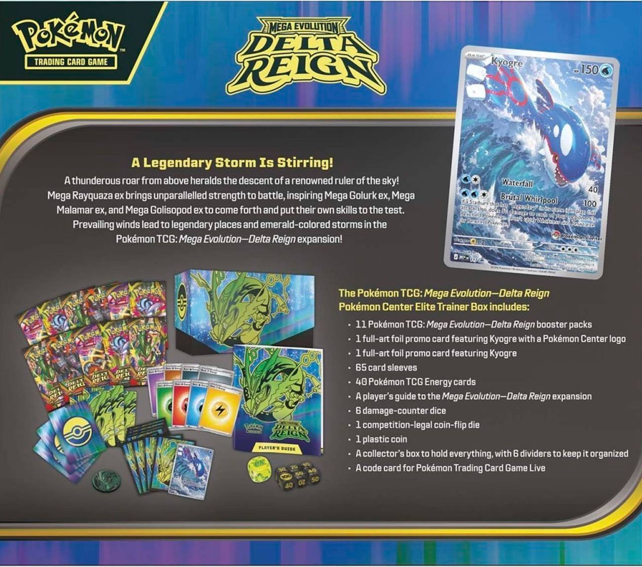 Pokemon TCG Mega Evolution Delta Reign ETB contents