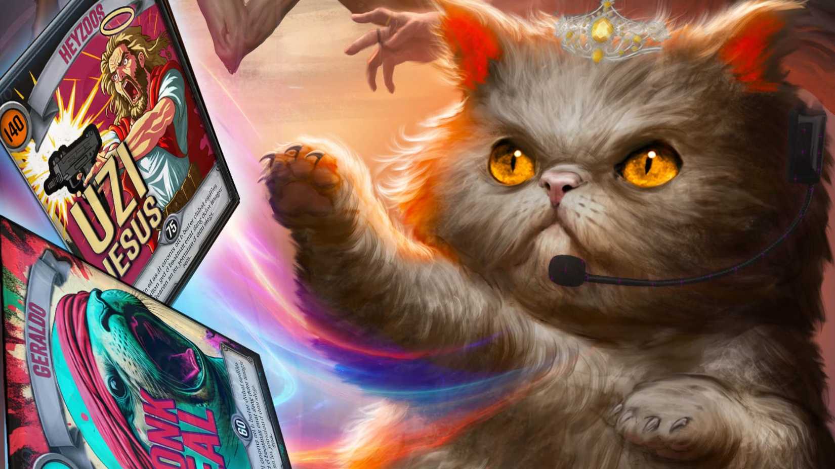 Princess Donut doing magic on the cover of Dungeon Crawler Carl's The Eye of the Bedlam Bride ebook cover