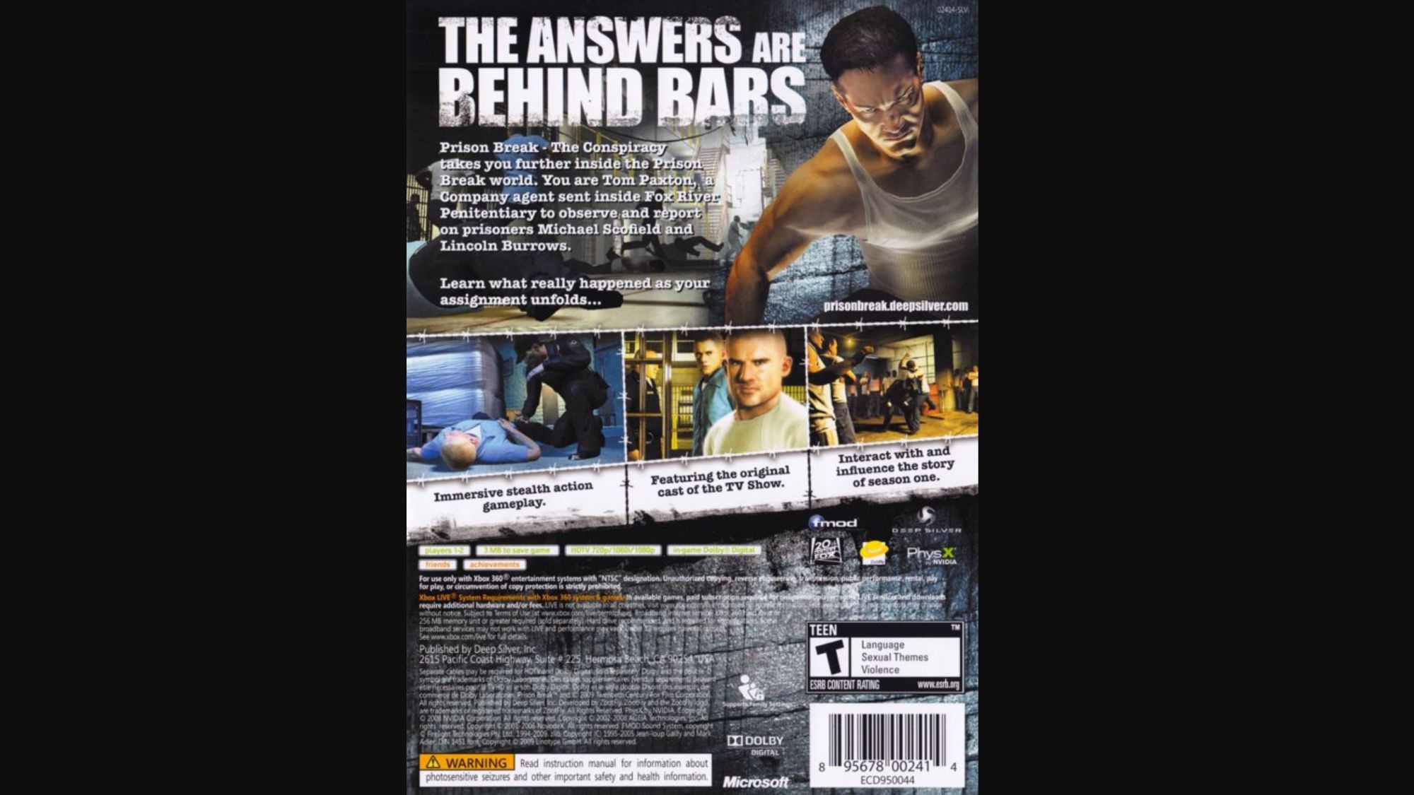 Prison Break the conspiracy back cover image