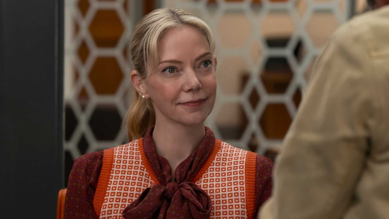 Ramona Nowitzki as a Caltech receptionist in Stuart Fails to Save the Universe