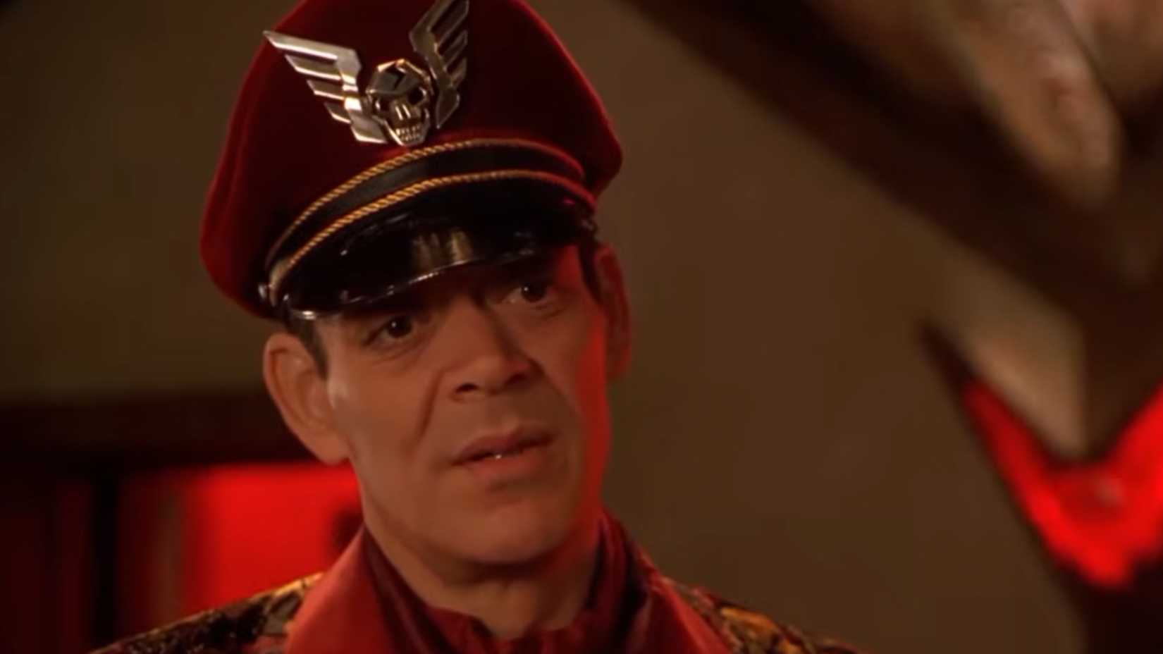 Raul Julia as Bison talking about Tuesday with Chun Li in Street Fighter
