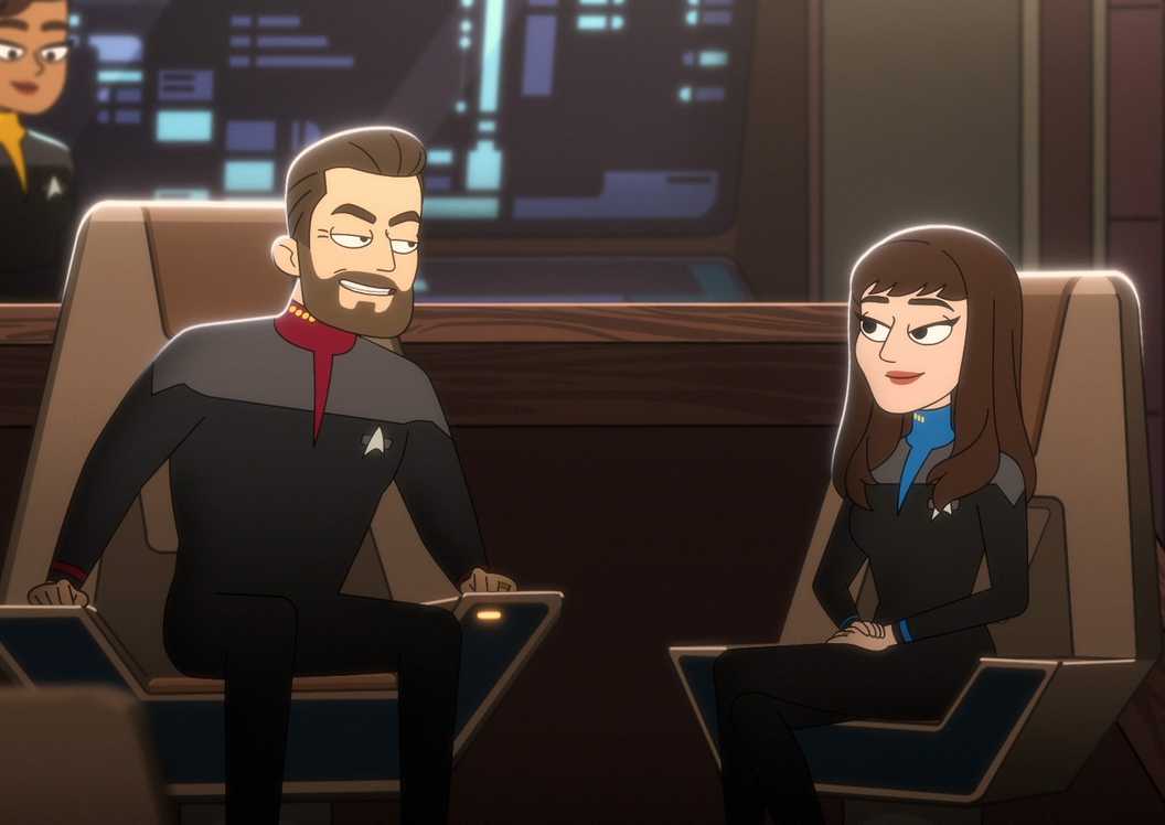 Riker and Troi in Star Trek Lower Decks