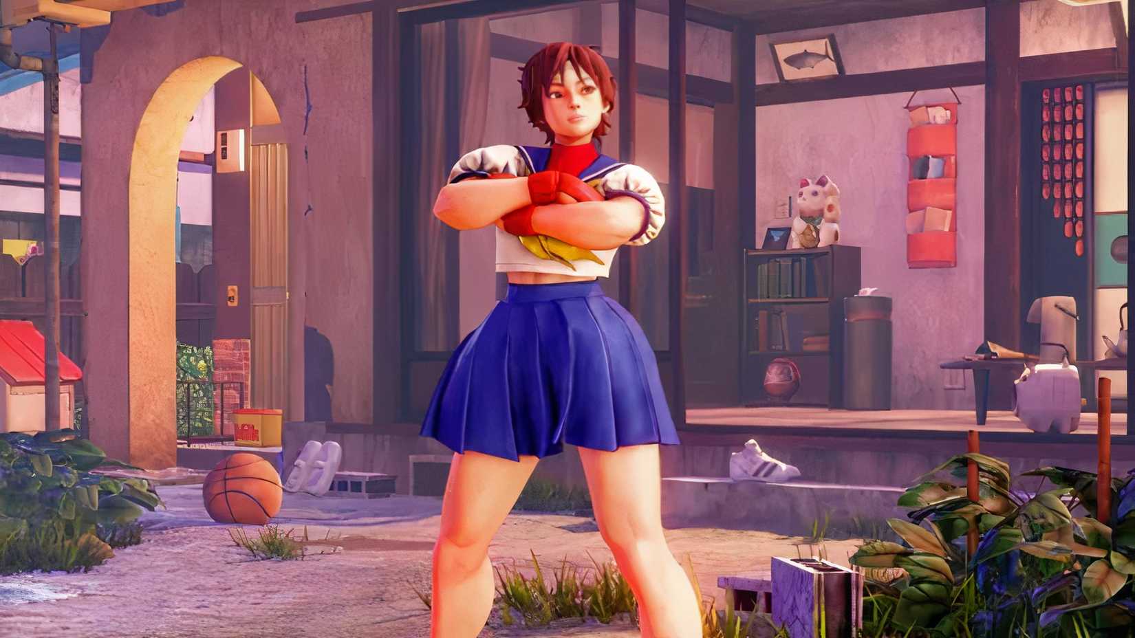 Sakura in Street Fighter