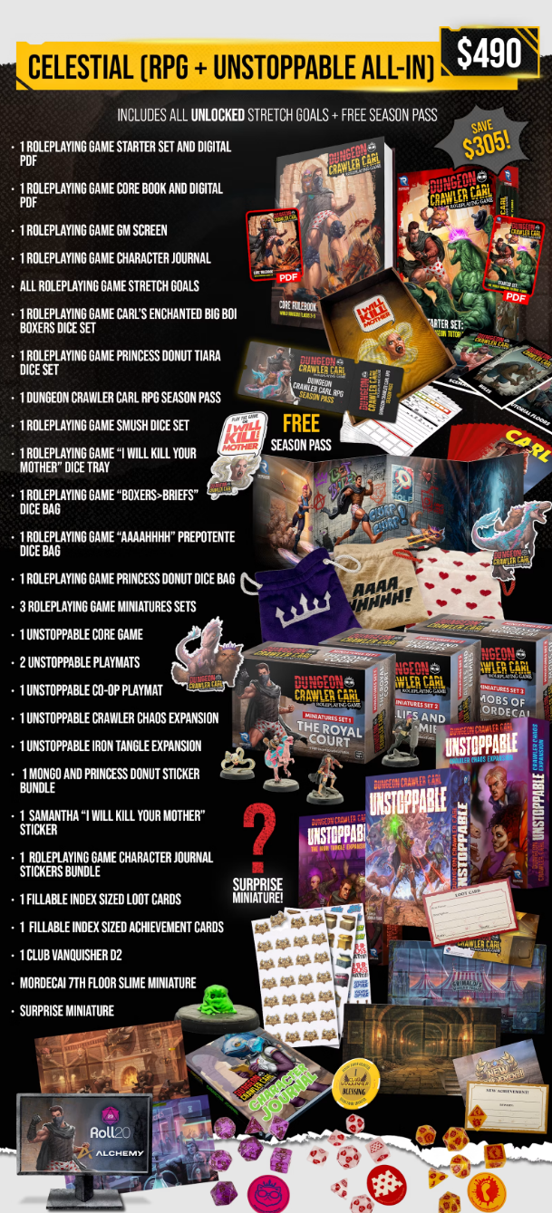 Dungeon Crawler Carl Celestial Tier package