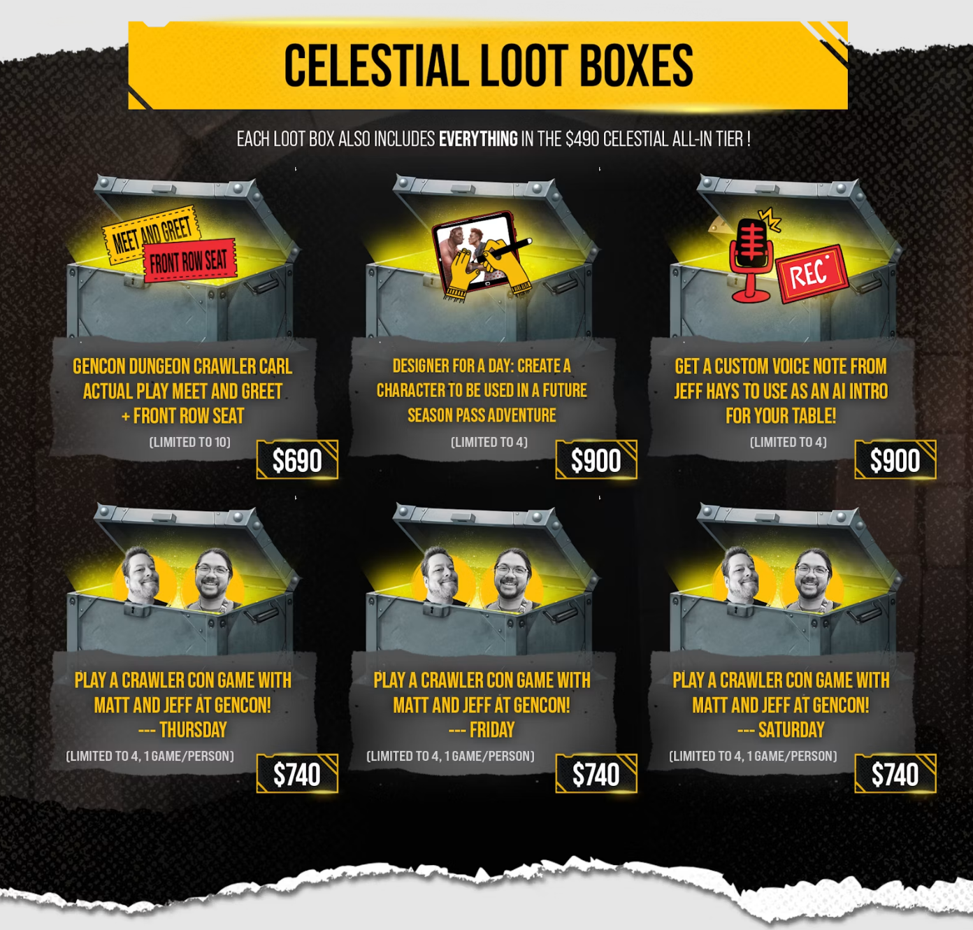 Dungeon Crawler Carl Celestial Loot Boxes