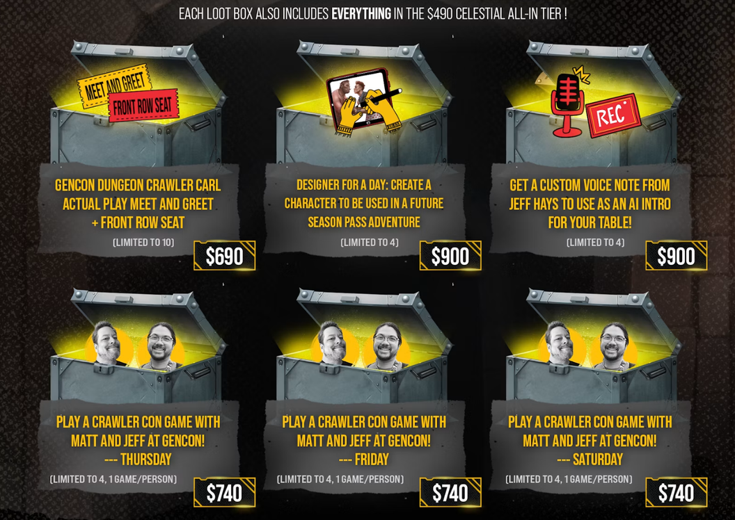 Dungeon Crawler Carl Celestial Loot Boxes