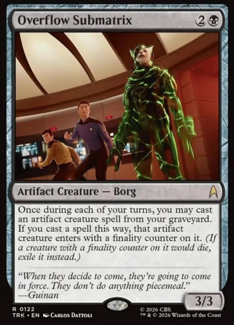 Overflow Submatrix Borg MTG Star Trek