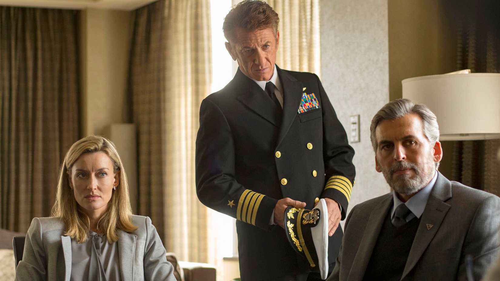 Sean Penn as Tom Hagerty in dress uniform in The First