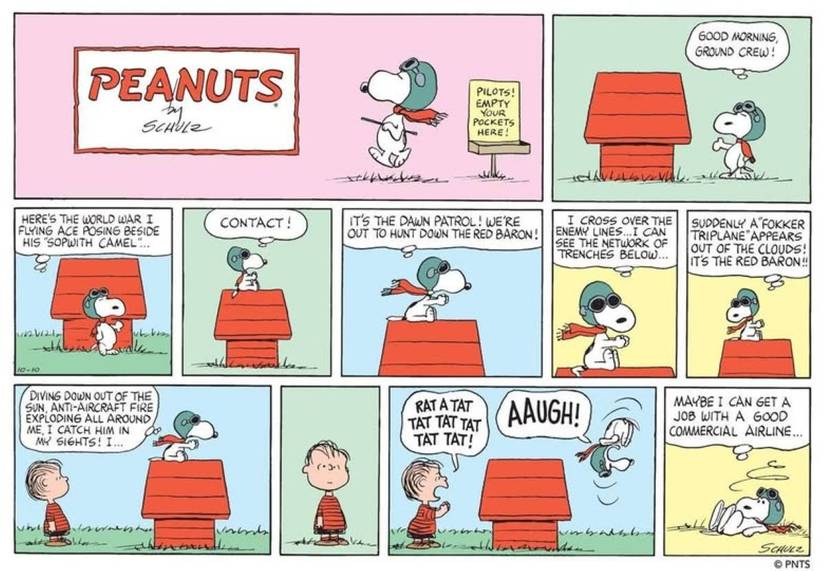 Snoopy flying ace persona peanuts