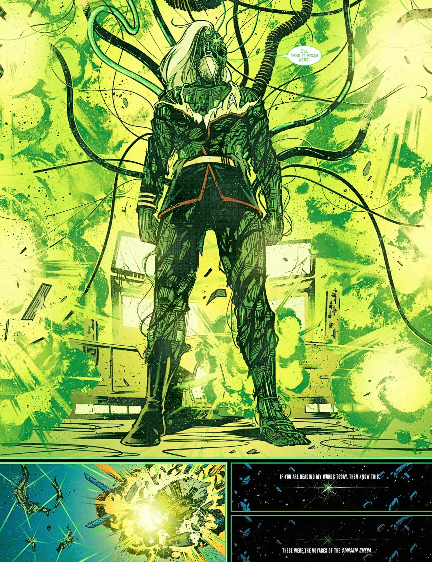 Star Trek Last Starship #12, Sato merges with the Borg