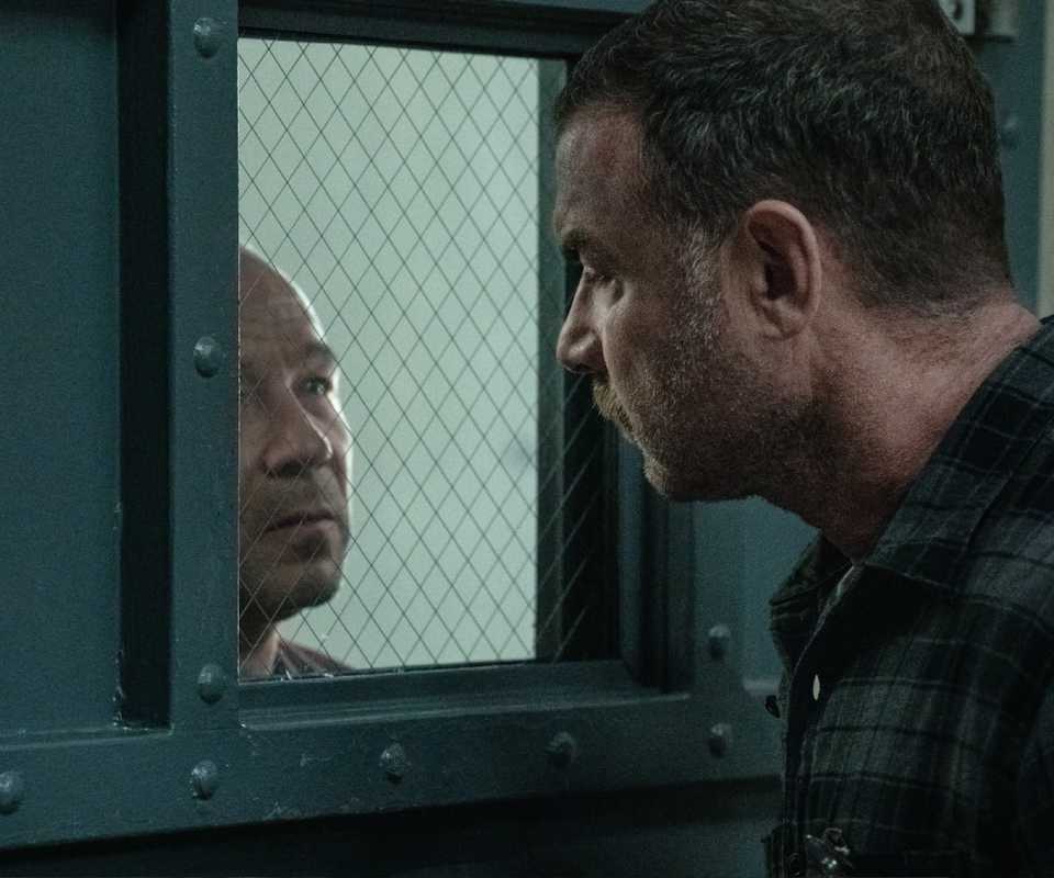Stephen Graham as Jurek and Liev Schreiber as Jonah in Nocturne