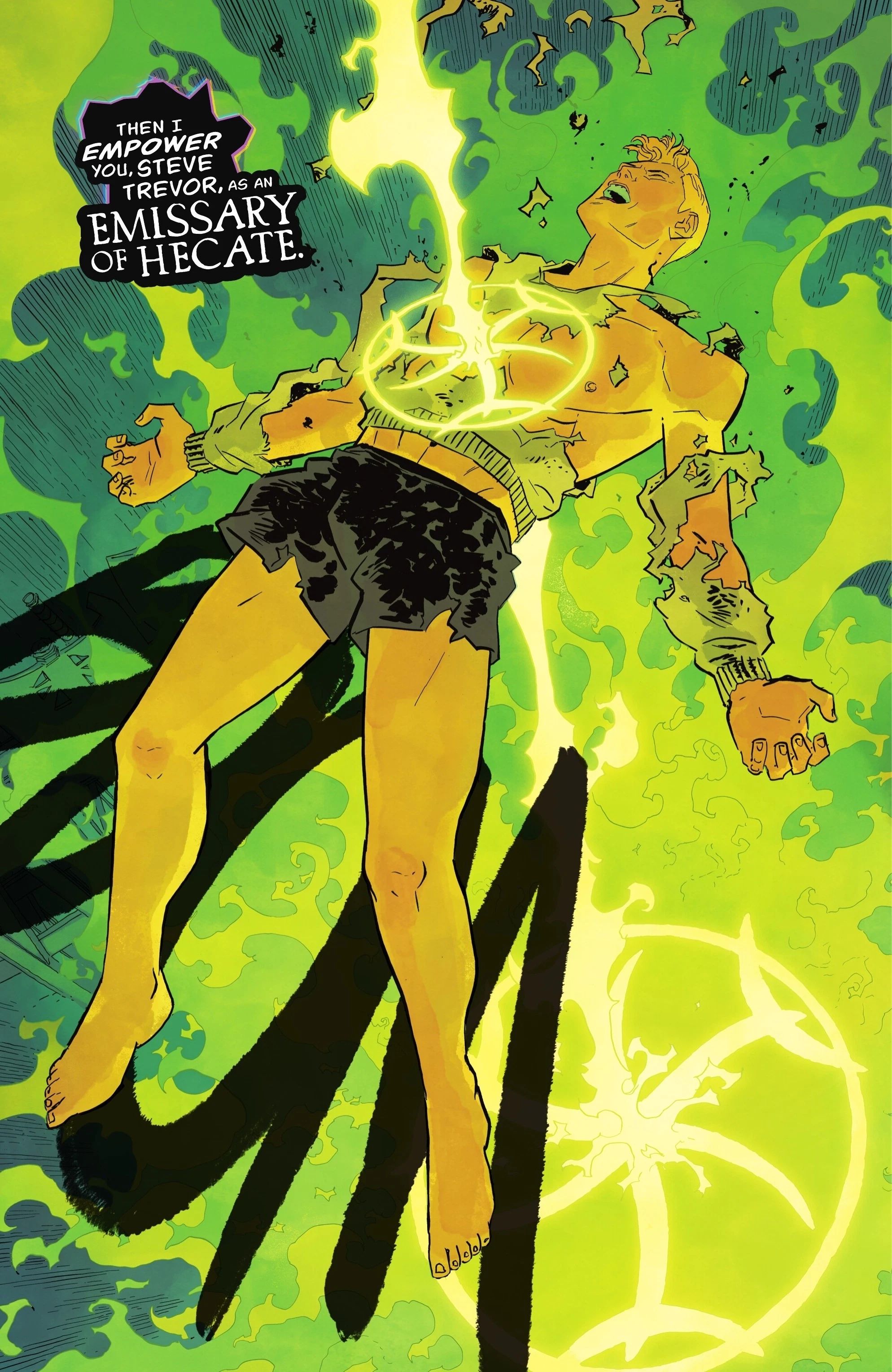 Steve Trevor transforms into the Emissary of Hecate in Absolute Wonder Woman #25
