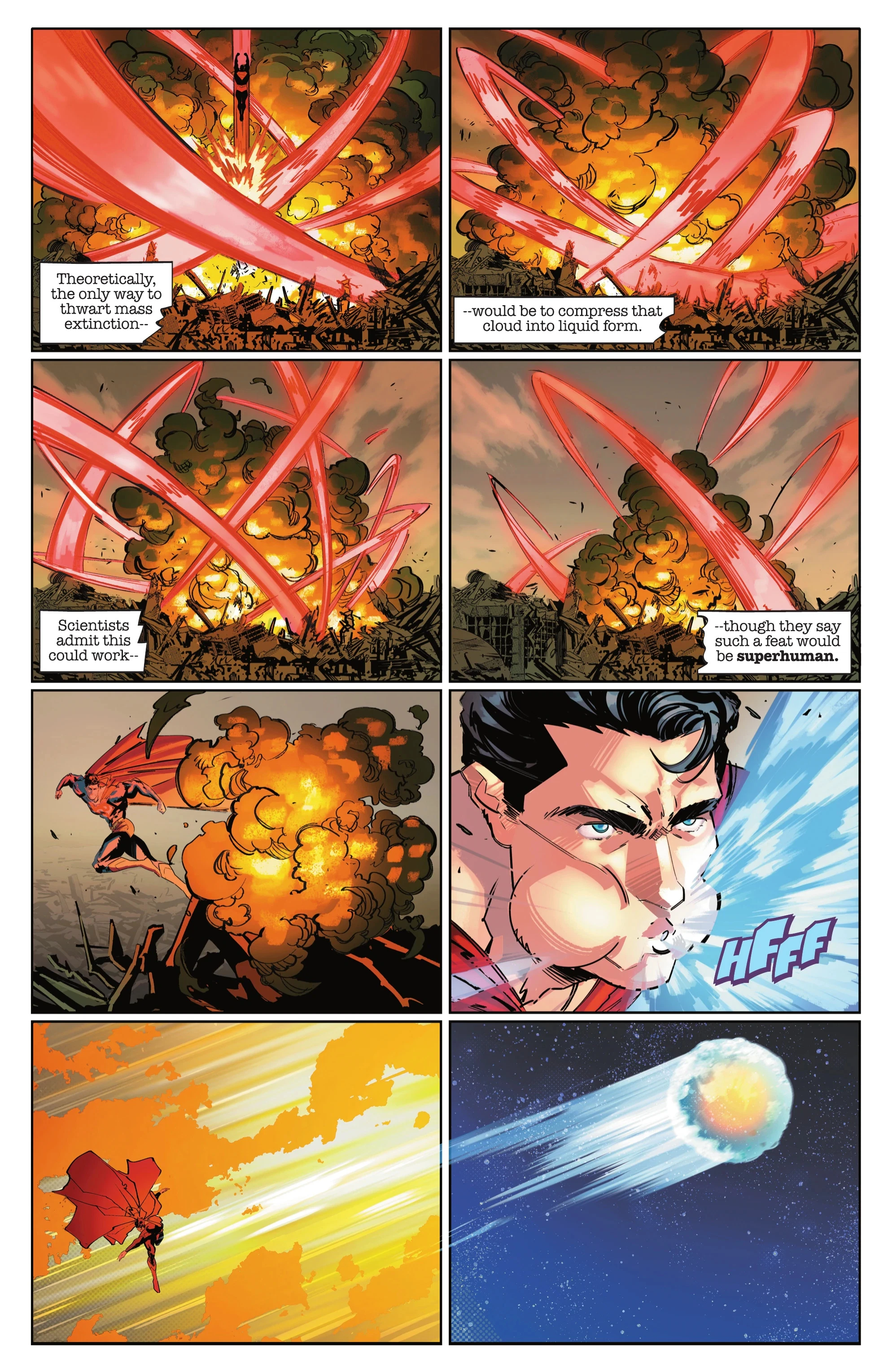 Superman controls a nuclear explosion in World's Finest #56