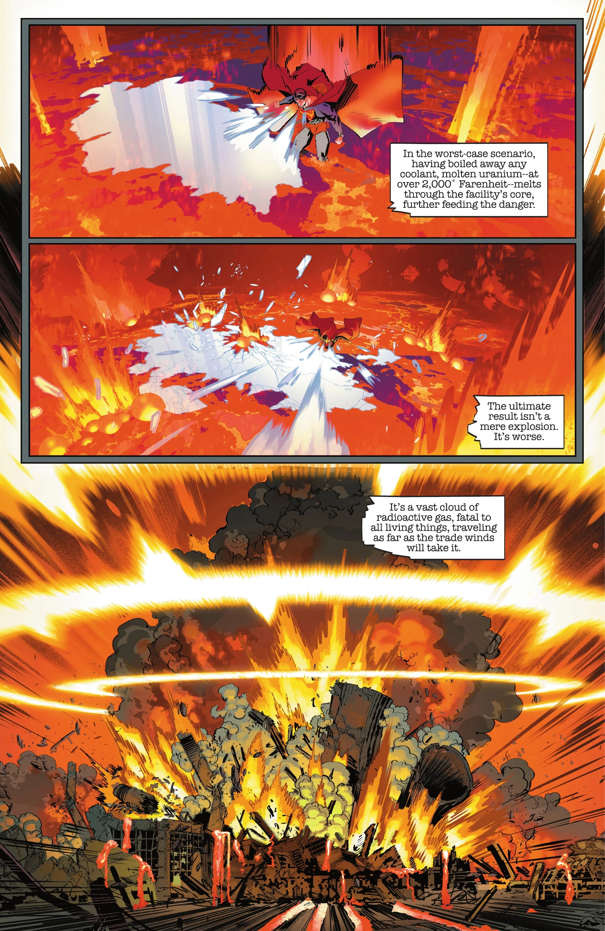 Superman reacts to a nuclear explosion in World's Finest #56