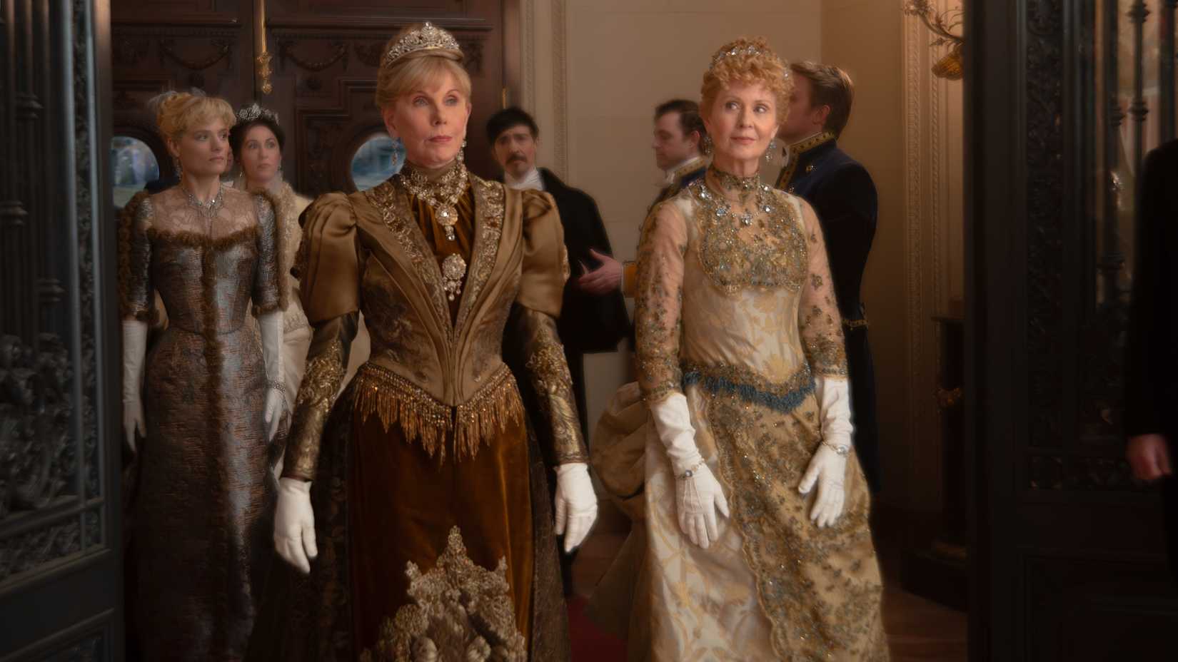 Team Van Rhijn arriving in The Gilded Age season 4