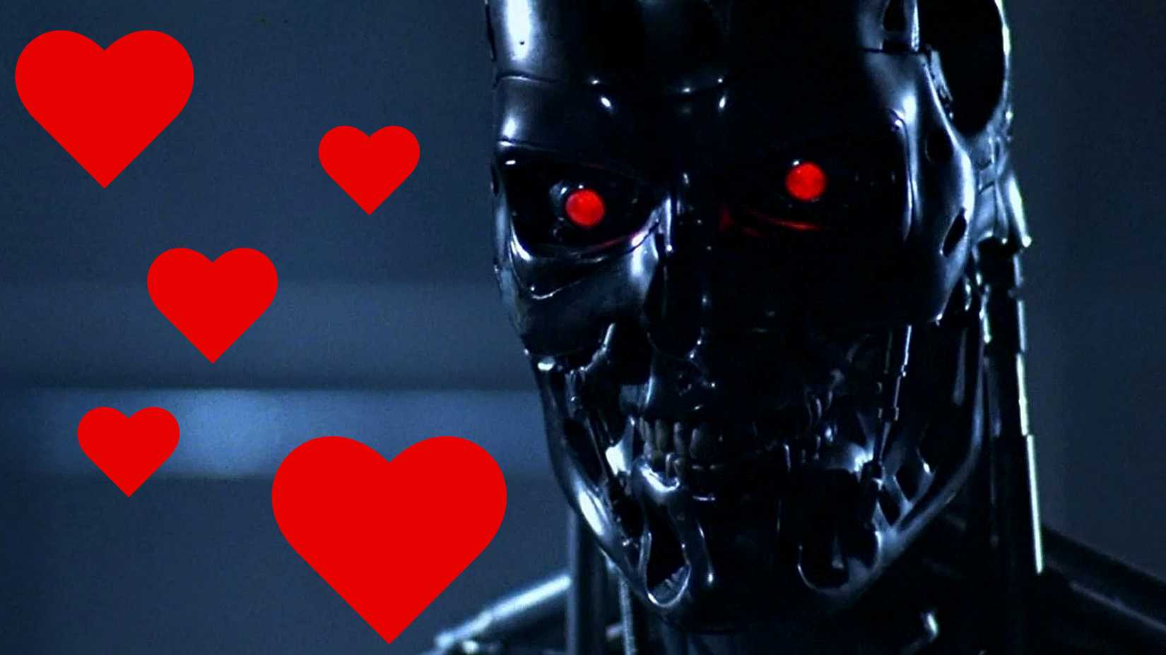 terminator with love hearts