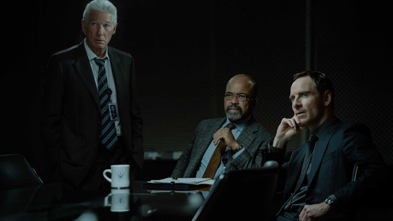 Richard Gere, Jeffrey Wright, and Michael Fassbender star in Paramount+'s thriller drama The Agency.