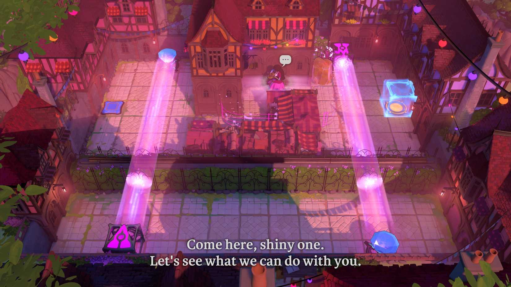 The bard attempts a room with teleporting beamcasters in Order of the Sinking Star