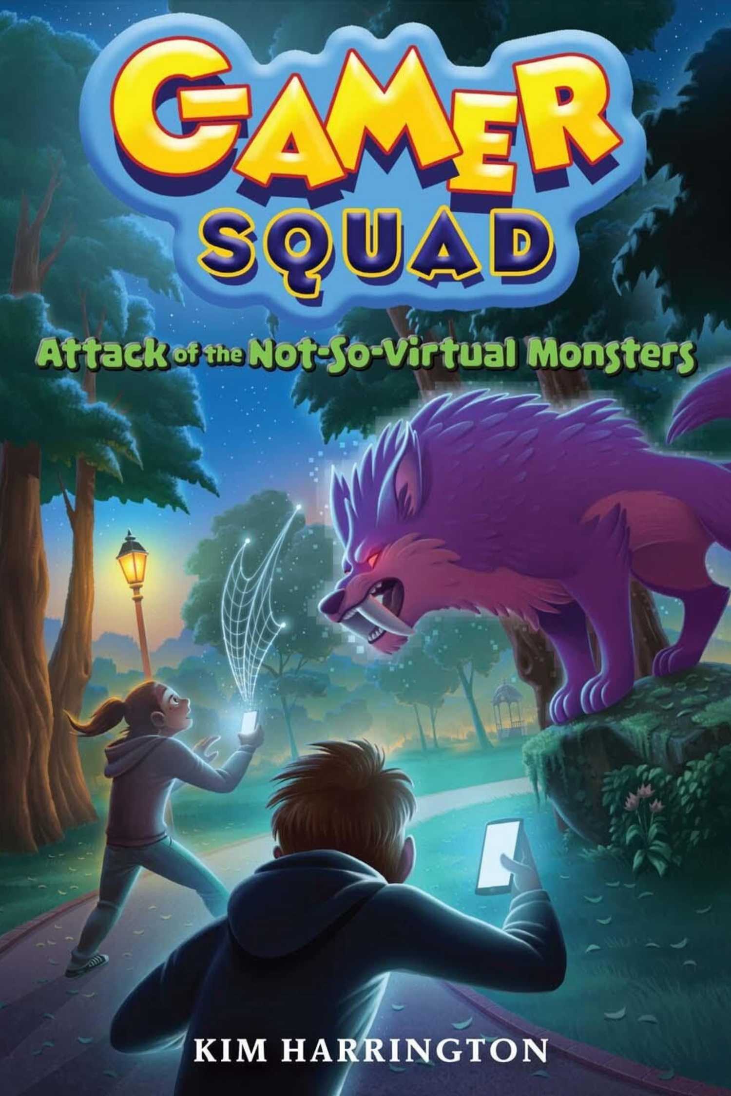The cover of Attack of the Not-So-Virtual Monsters by Kim Harrington