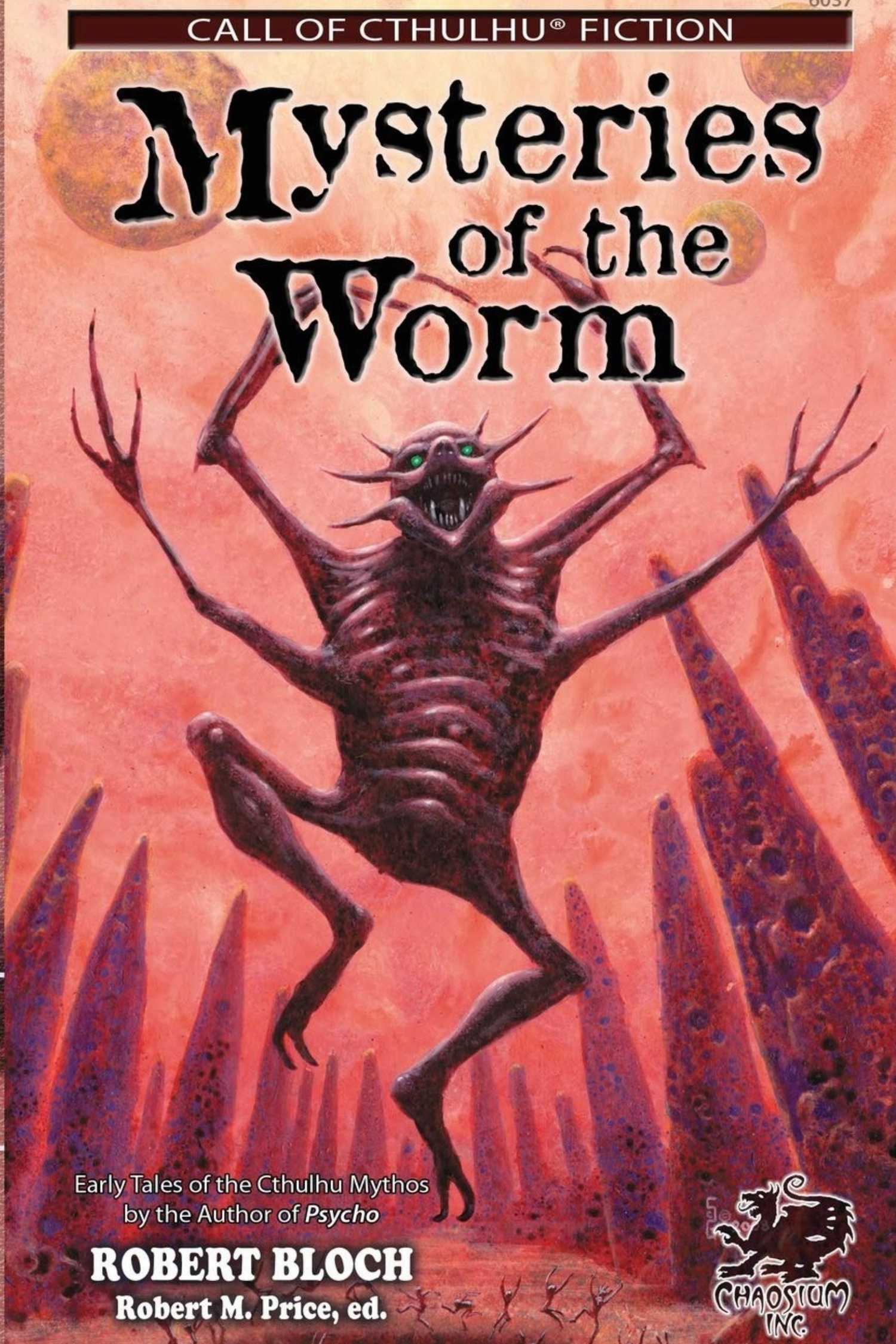 The cover of Mysteries of the Worm by Robert Bloch