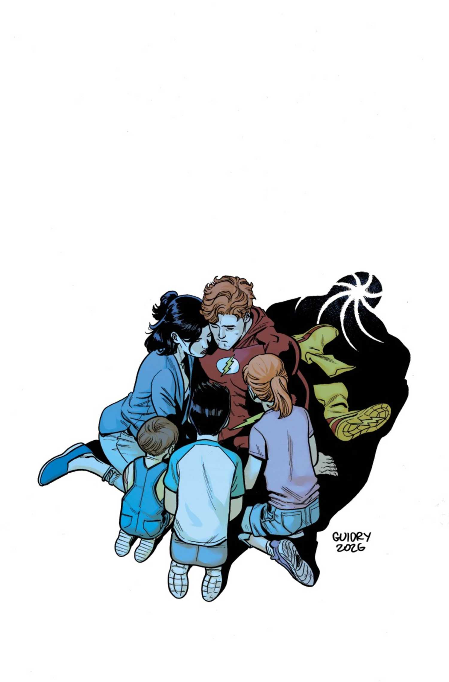 the flash 40 cover showing wally west with his family