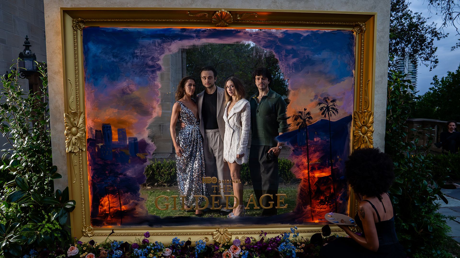 the-gilded-age-cast-painting Art Imitates The Gilded Age At Greystone Mansion In Beverly Hills