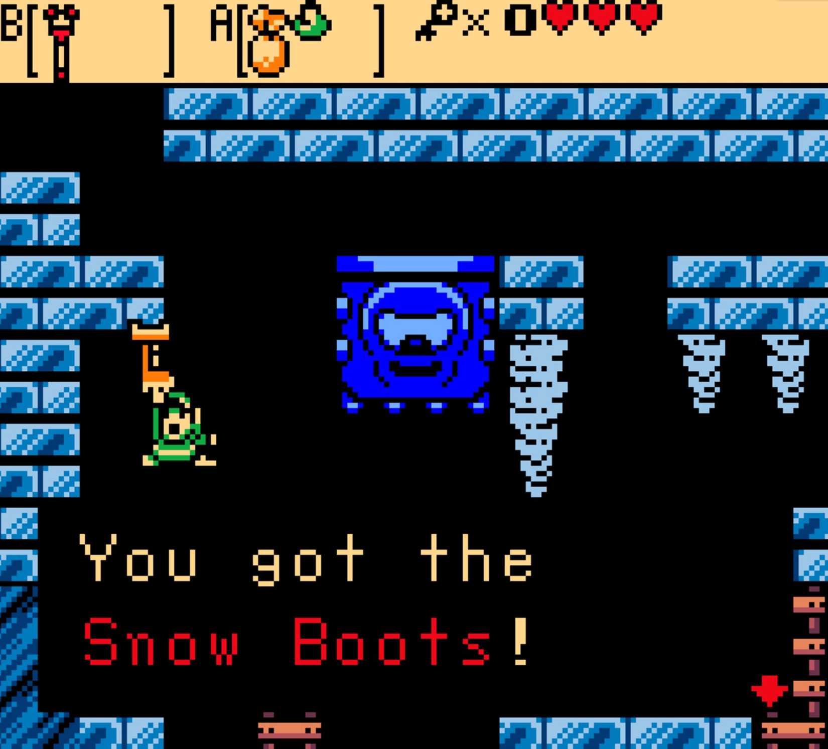 The Legend of Zelda Temple of Seasons Snow Boots gameplay