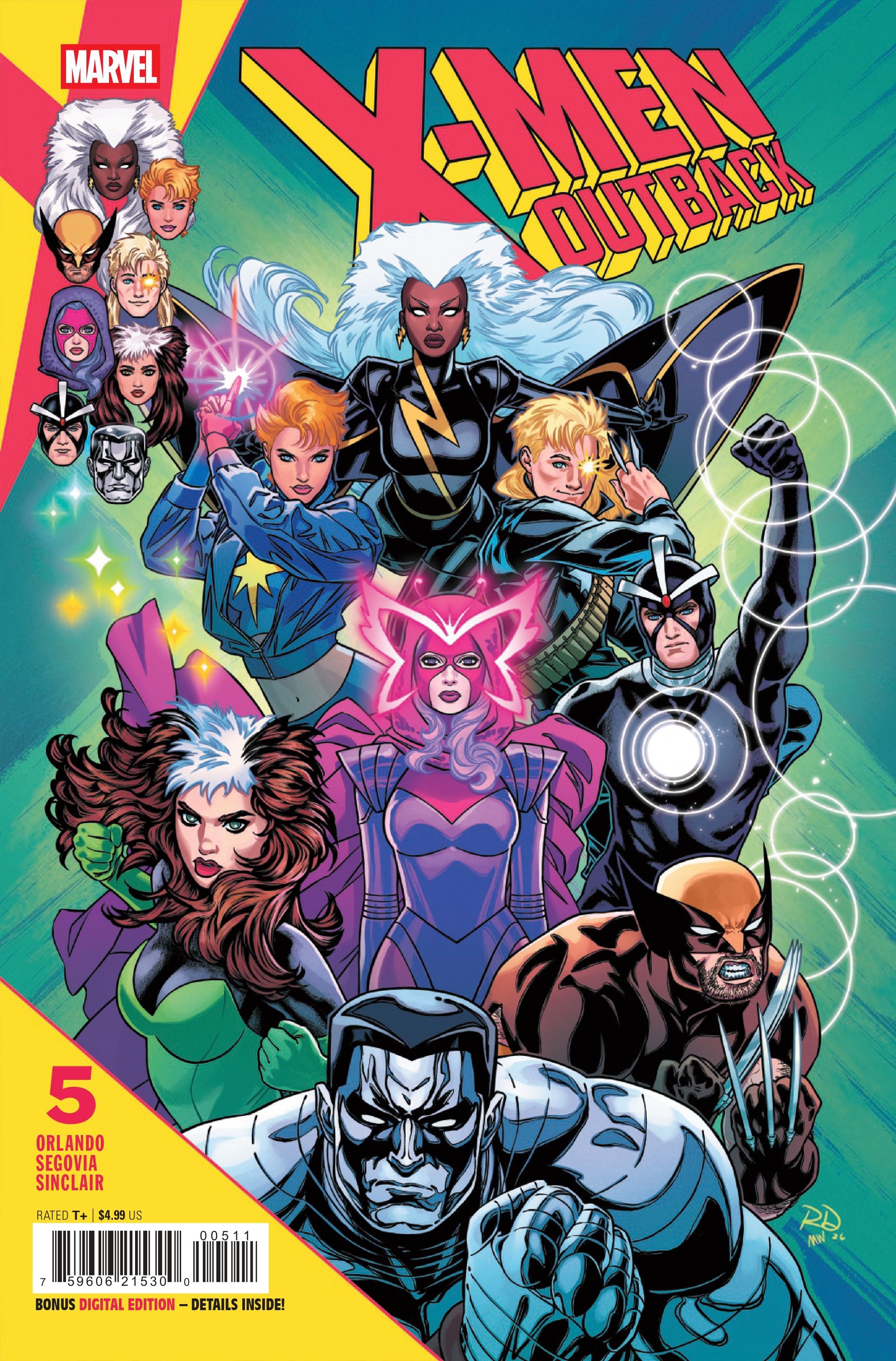 The mutant heroes assemble in X-Men Outback #5 cover