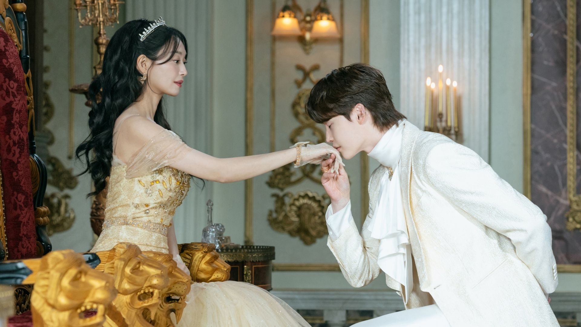 Prince Heinrey kisses Empress Navier's hand in The Remarried Empress.